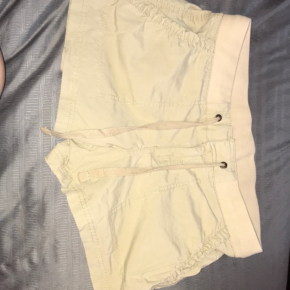 Tan shorts brand a.n.a with an elastic waist band